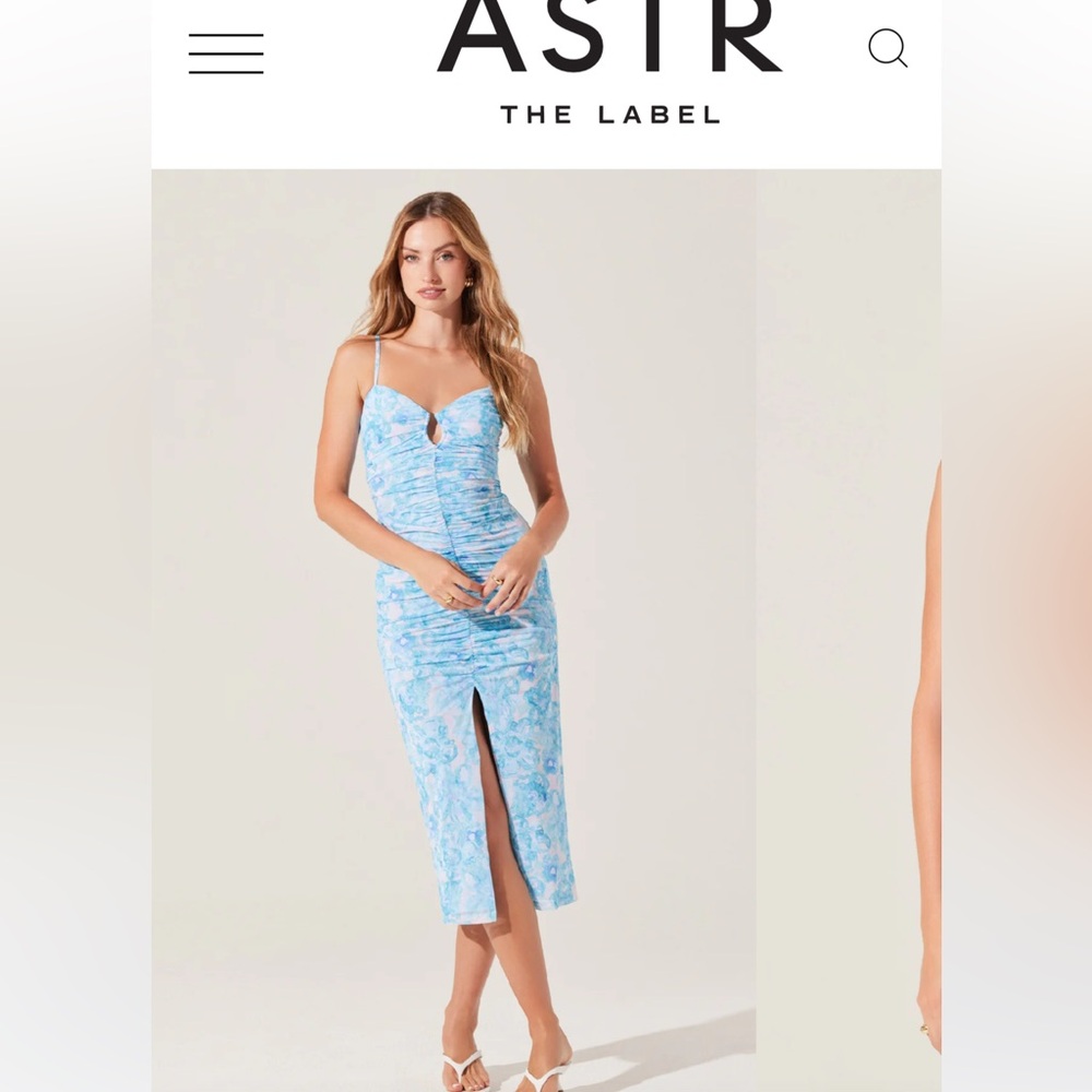 NWT ASTR the Label Blue Floral Dress Small